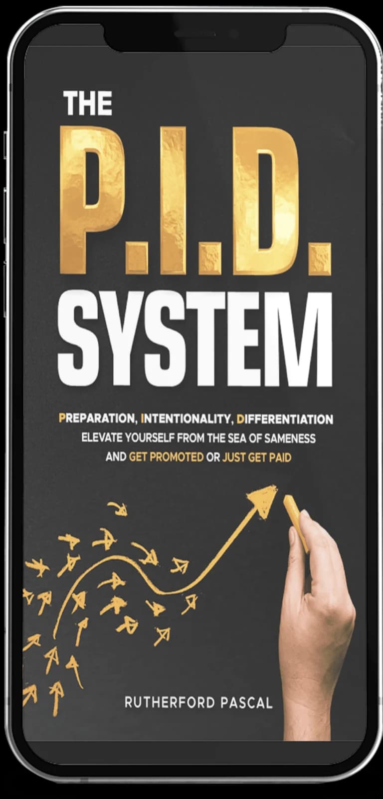 The P.I.D. System shown as an e-book on a phone screen